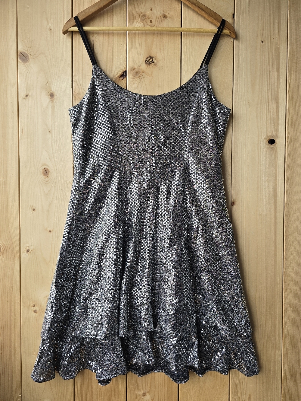 Vintage Vittoria Virini Canada Silver Metallic Mini Party Dress Size 9/10 - Picture 7 of 10